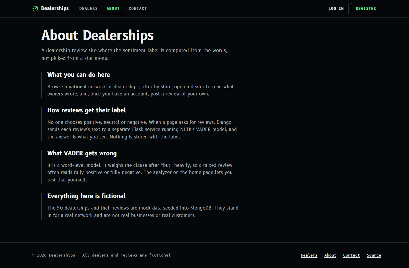 Dealership Website: screenshot 2