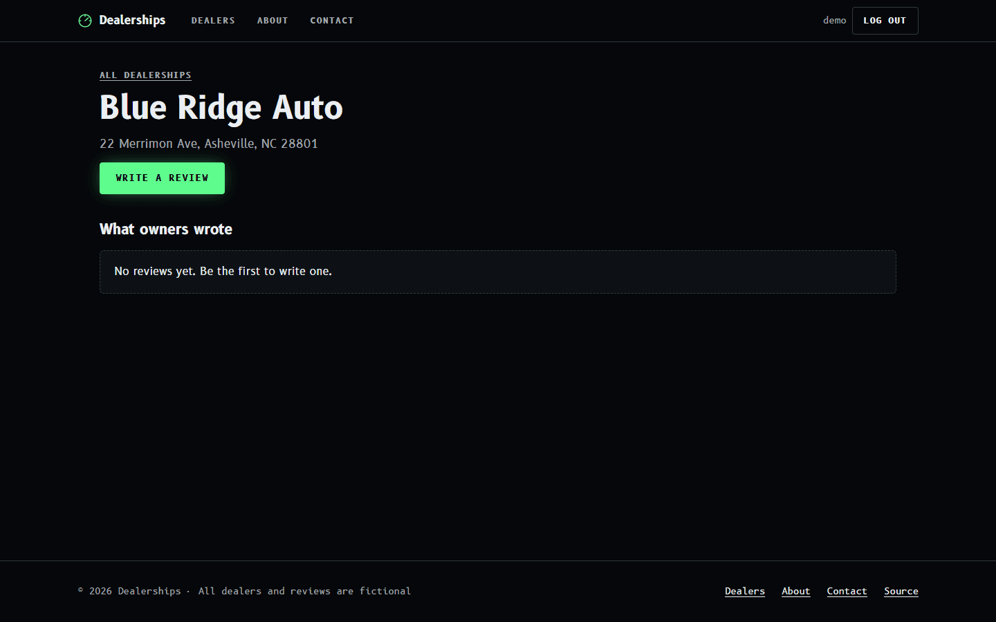 Dealership Website: screenshot 3
