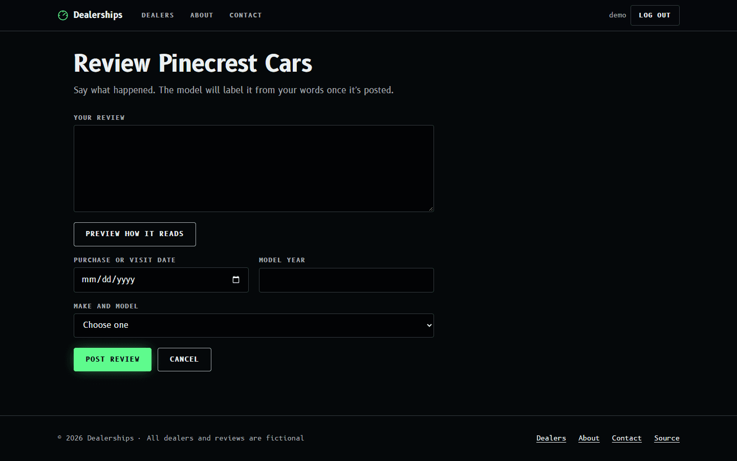 Dealership Website: screenshot 4