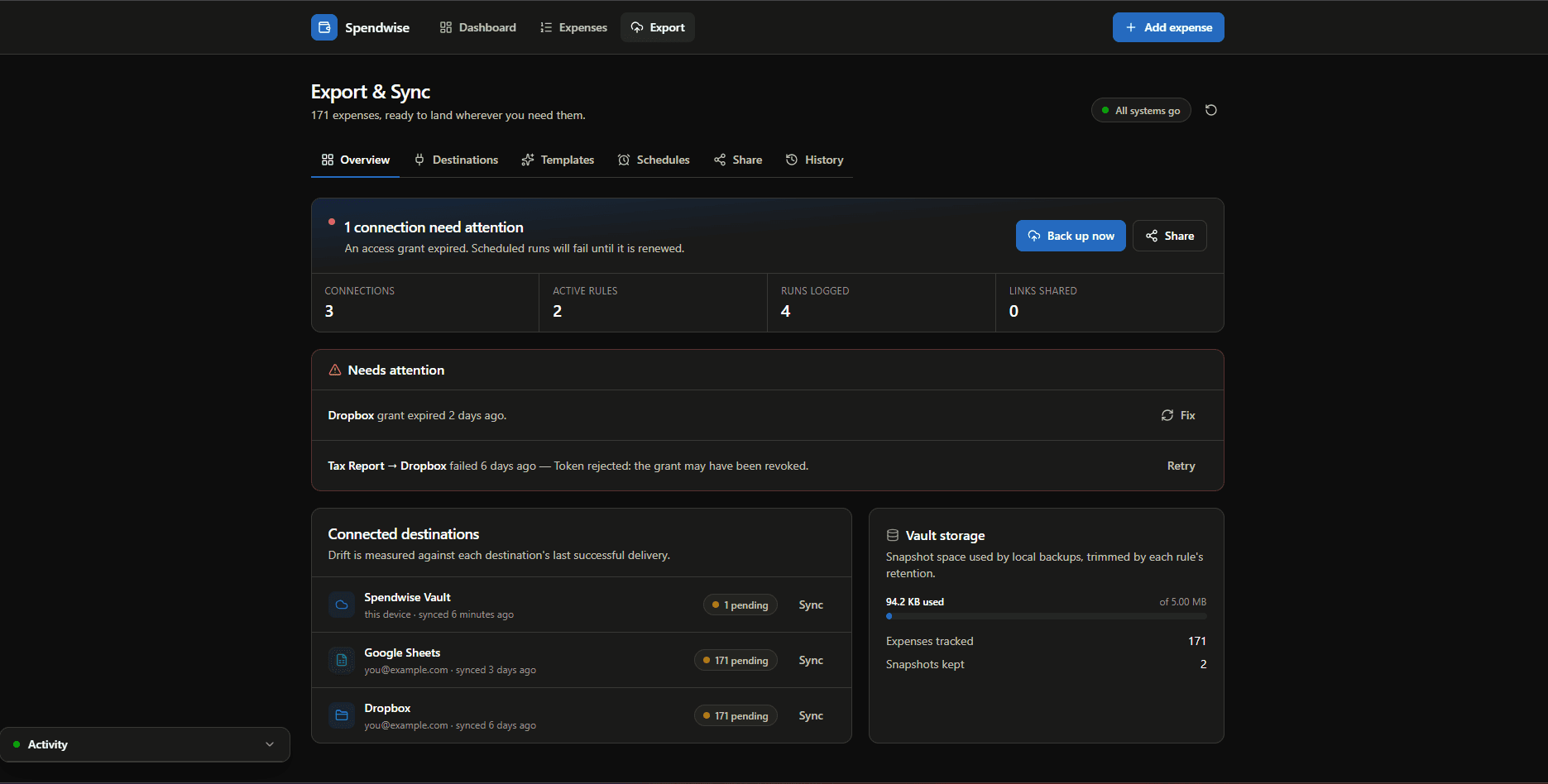 Spendwise: screenshot 4